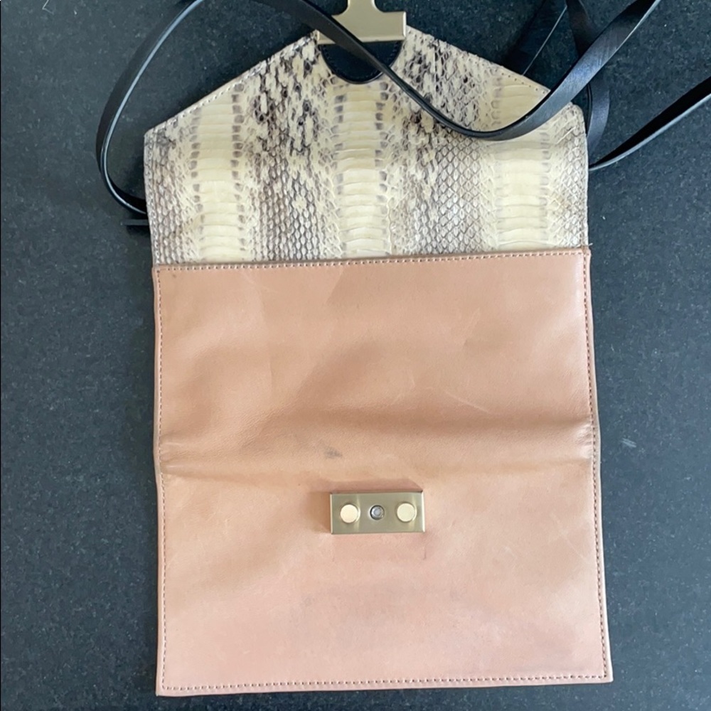 Loeffler Randall Vachetta/Python Crossbody Wallet - image 5